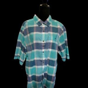 Sean John 3XL Pastel Plaid Button-Up. Lightweight, No Tears, Rips or Stains.